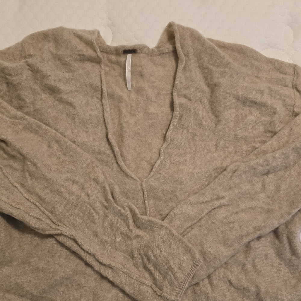Free People Tan Sweatshirt Casual Comfort
